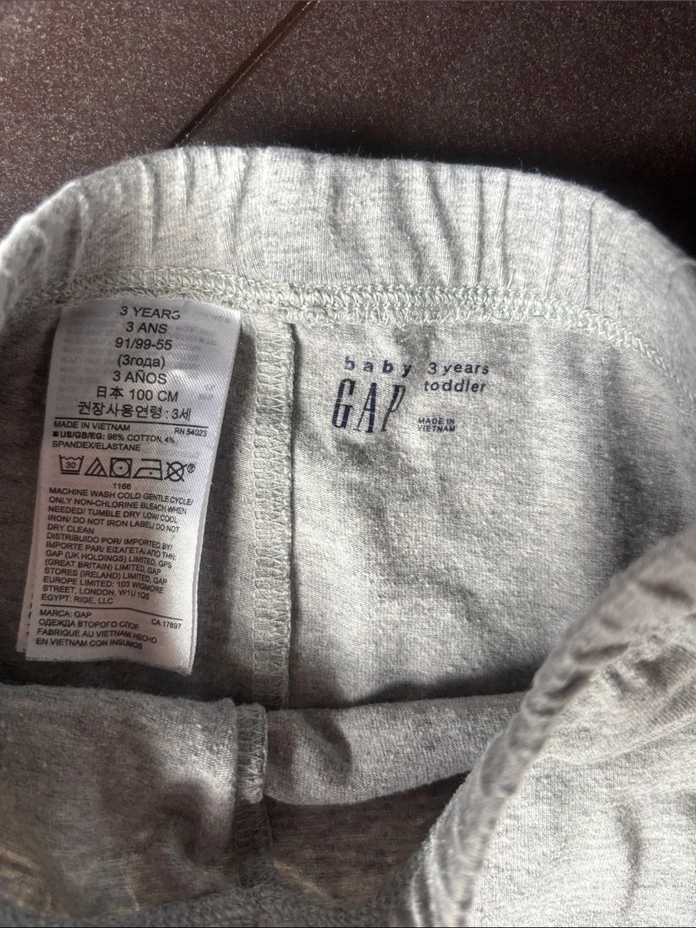 GAP Two-Pack Kids Leggings in Blue and Light Gray